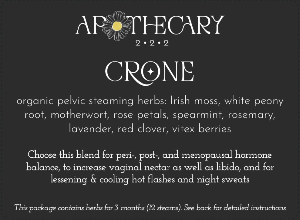 CRONE 3 month supply of organic pelvic steam herbs