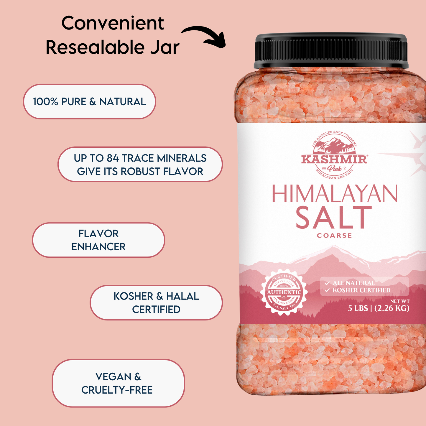 Himalayan Salt - Coarse: 5 Lb