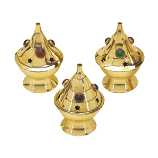 Jeweled Brass incense burner