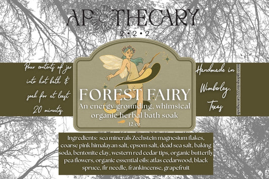 Forest Fairy - Organic Herbal Bath Soak (12 oz glass jar)