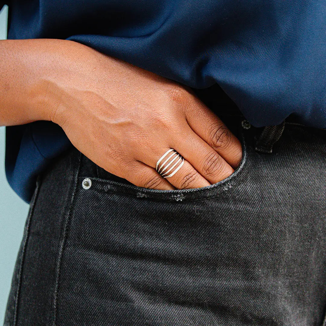 Silver Line Ring