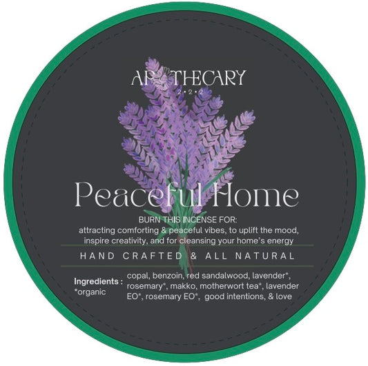 Peaceful Home - Handcrafted Organic Ceremonial Incense Discs (pack of 5)