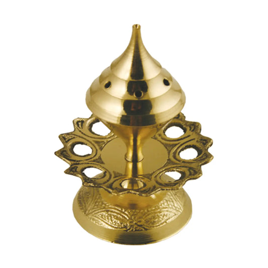 Brass incense burner (Lily Pad design, 3 inch)