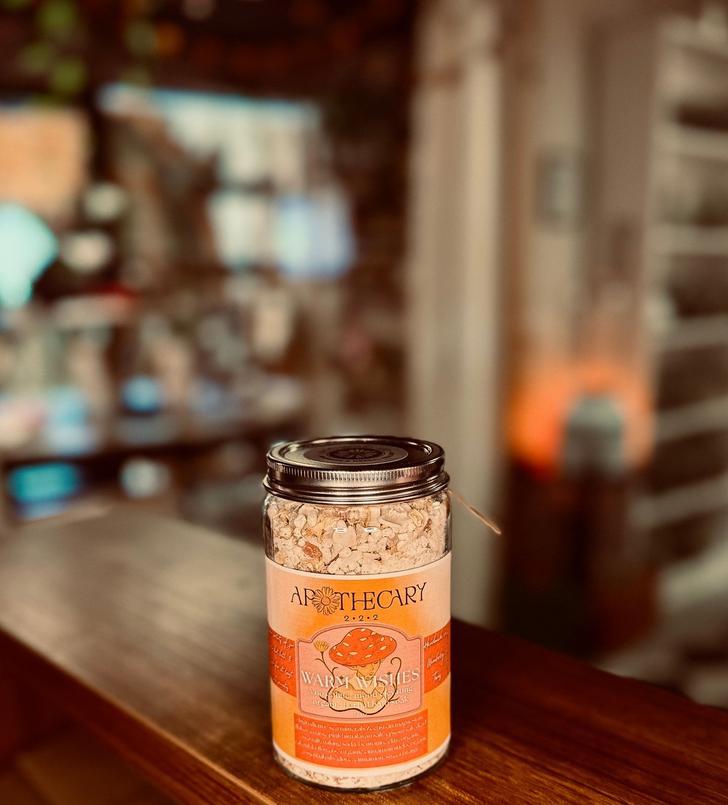 Warm Wishes - Organic Herbal Bath Soak (12 oz glass jar)