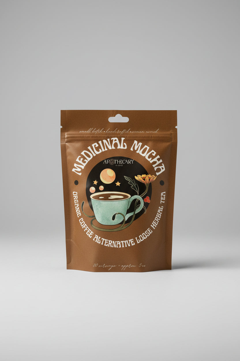 Organic Digestive Support Coffee Alternative Tea Blend: Medicinal Mocha