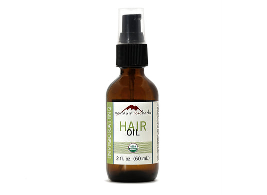Organic Invigorating Scalp & Hair Oil (2oz)