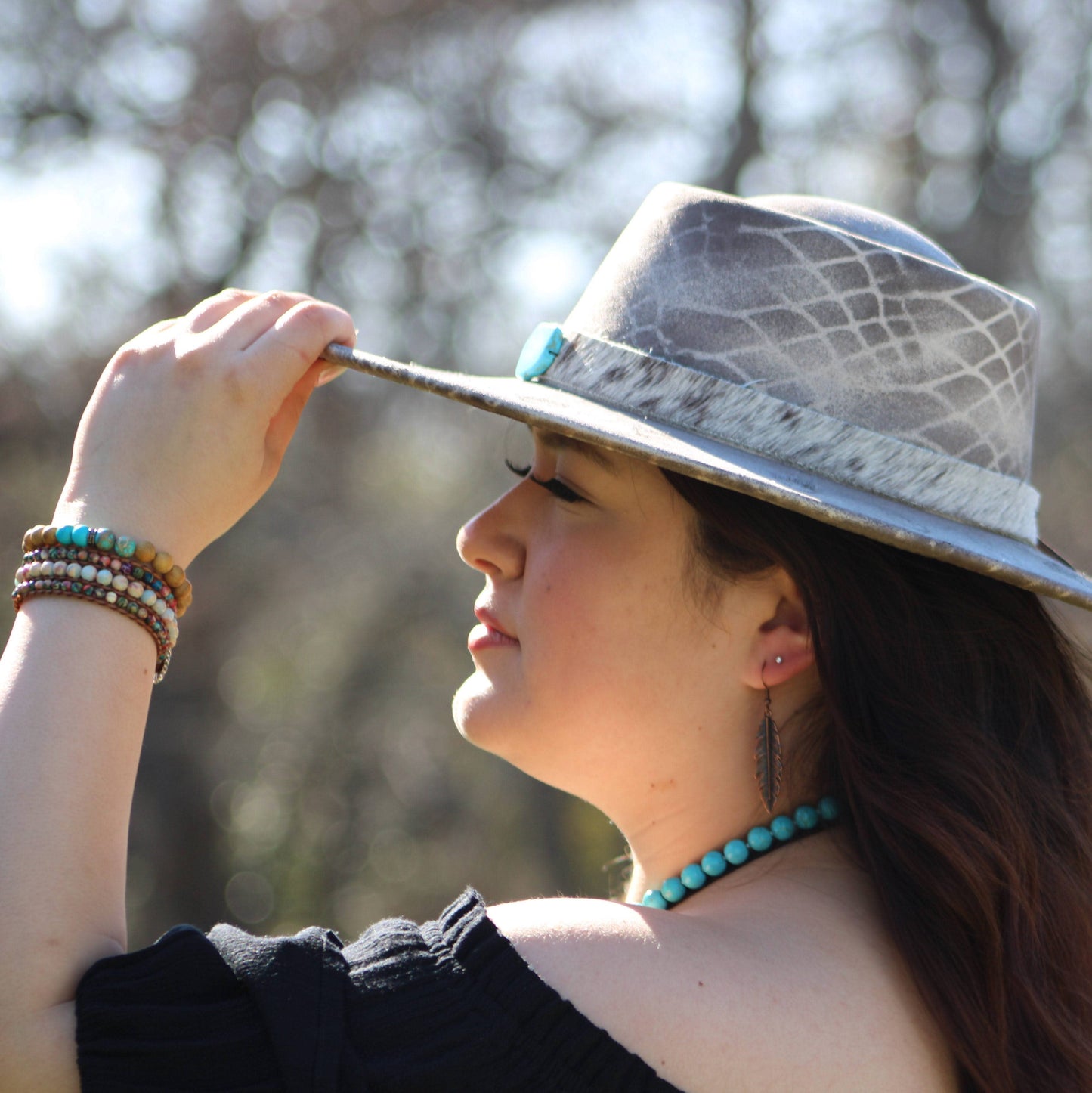 Antique Copper Feather Earrings