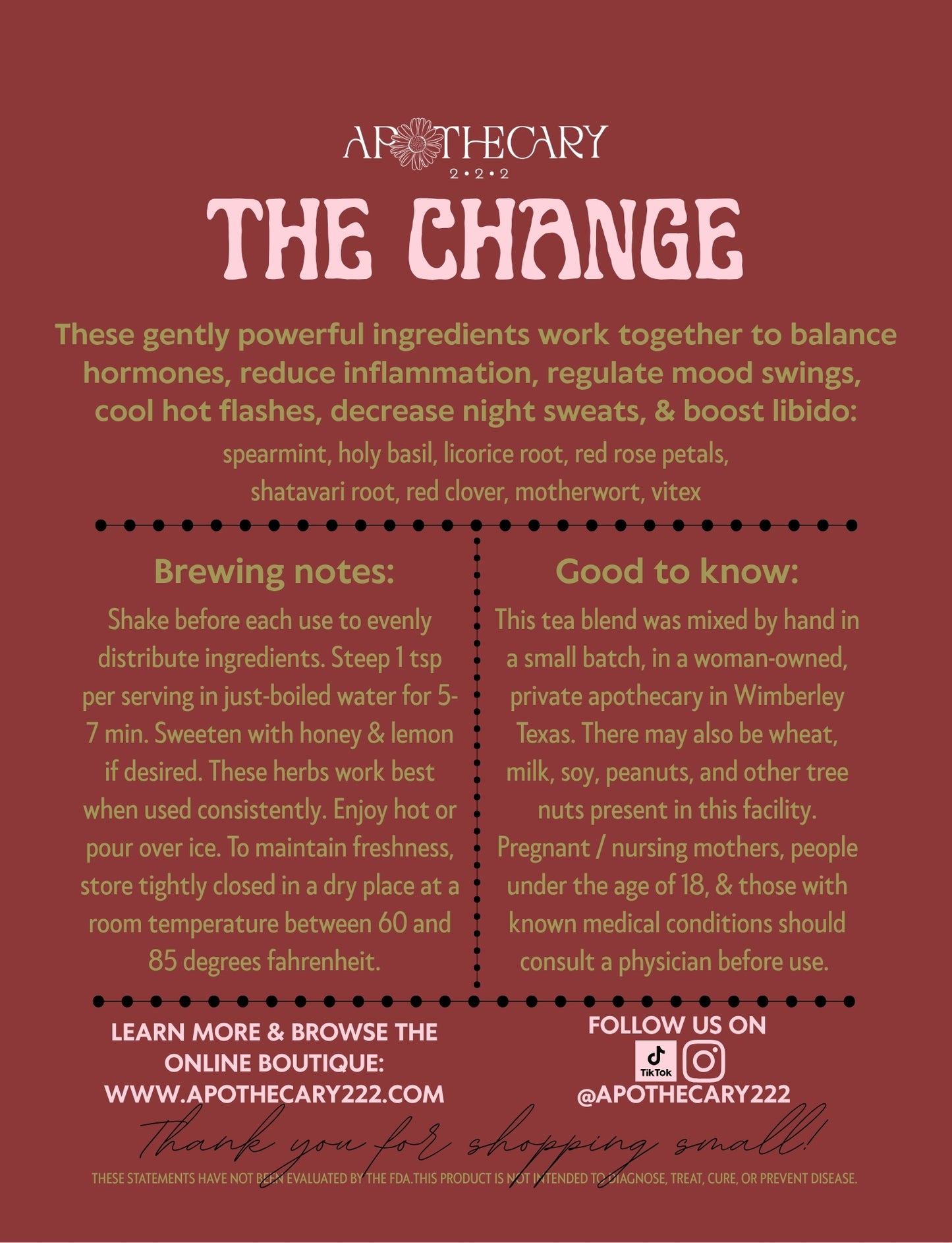 Organic Tea Blend: The Change